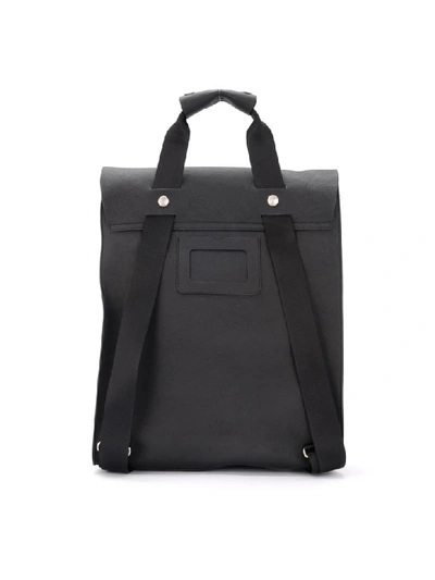 Shop Philippe Model Backpack In Black Leather With Front Pocket In Nero