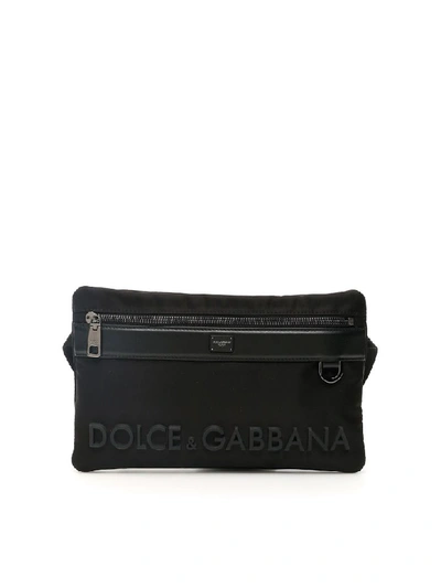 Shop Dolce & Gabbana Sicilia Dna Flat Belt Bag In Nero Nero (black)
