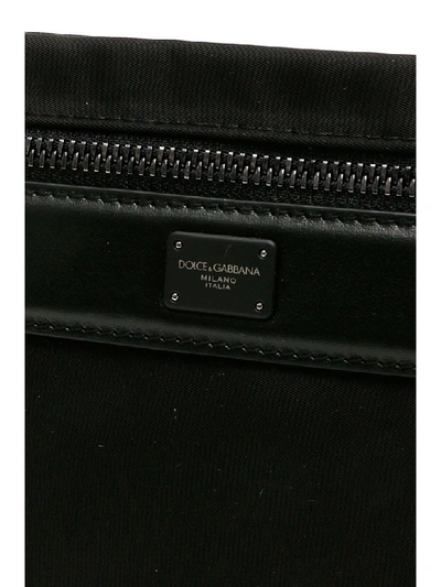 Shop Dolce & Gabbana Sicilia Dna Flat Belt Bag In Nero Nero (black)