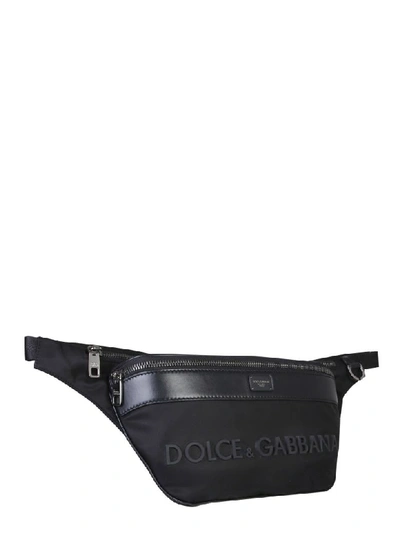 Shop Dolce & Gabbana Pouch With Logo In Nero