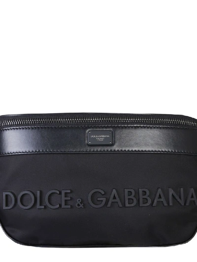 Shop Dolce & Gabbana Pouch With Logo In Nero