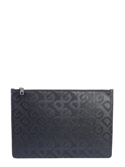 Shop Dolce & Gabbana Leather Holder In Nero