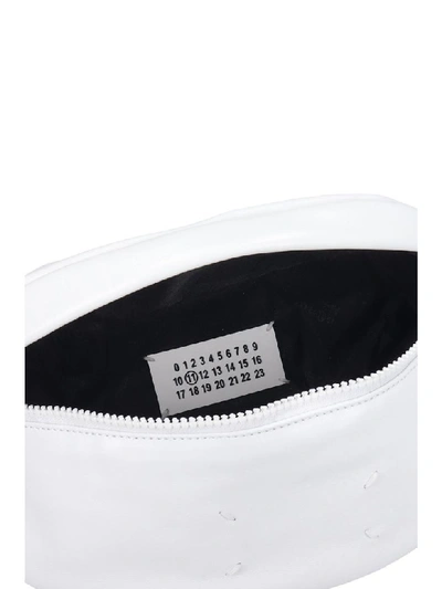 Shop Maison Margiela Waist Bag In White Leather