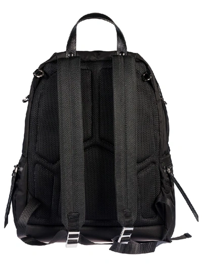 Shop Prada Patch Backpack In Black/multicolor