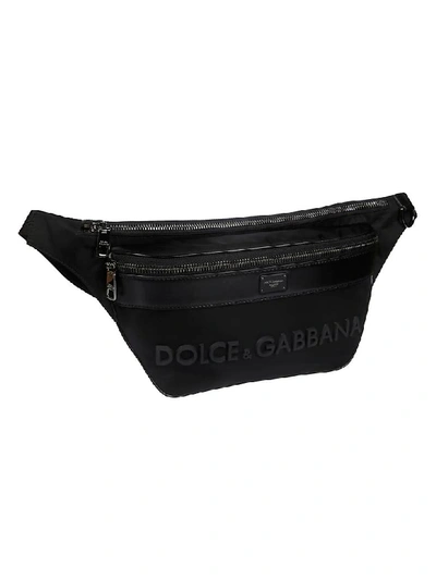 Shop Dolce & Gabbana Logo Belt Bag In Black