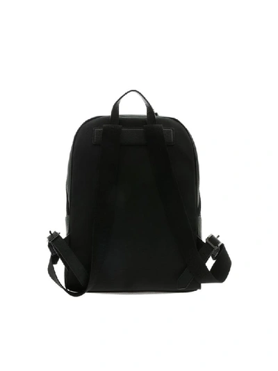 Shop Canali Backpack Leather In Black