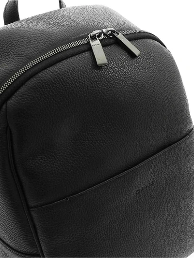 Shop Canali Backpack Leather In Black