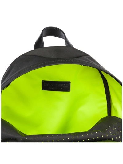 Shop Dsquared2 Bionic Sport Backpack In Nero + Giallo Fluo
