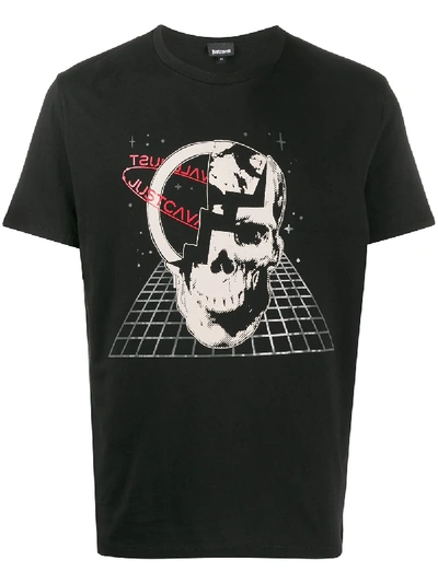 Shop Just Cavalli Skull Print T-shirt In Black