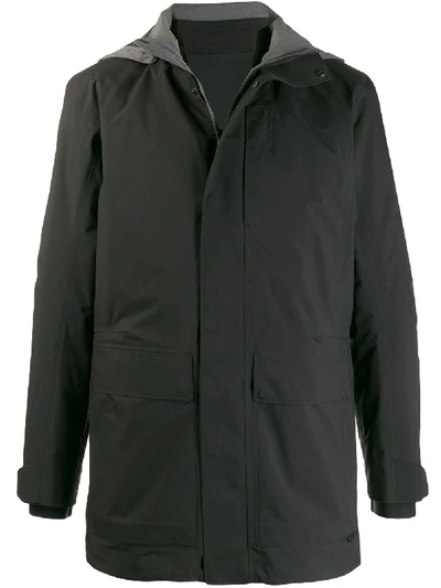 Shop Z Zegna Detachable-hood Padded Jacket In Black