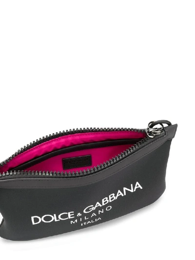 Shop Dolce & Gabbana Neoprene Belt Bag In Dg Milano Italia