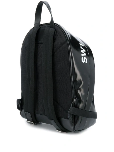 Shop Burberry Jett Backpack In Black/white