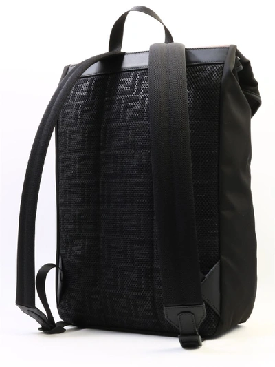 Shop Fendi Backpack Ff In Black/beige