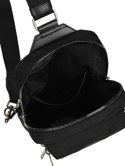 Shop Dolce & Gabbana Sicilia Dna Nylon Backpack With Rubberized Logo In Black
