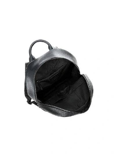 Shop Emporio Armani Black Signature Printed Backpack