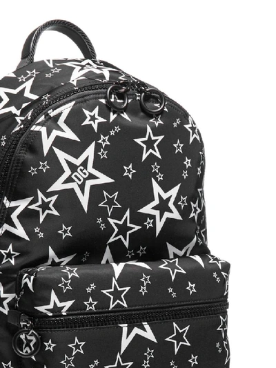 Shop Dolce & Gabbana Millennials Star Print Vulcano Nylon Backpack In Mix Stelle Fdo Nero