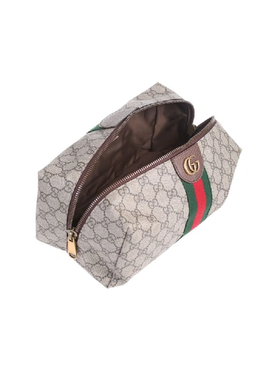 Shop Gucci Cosmetic Holder In Beige