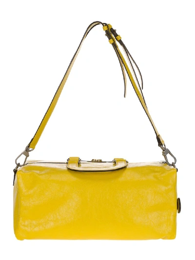 Shop Gucci Soft Leather Backpack In Yellow