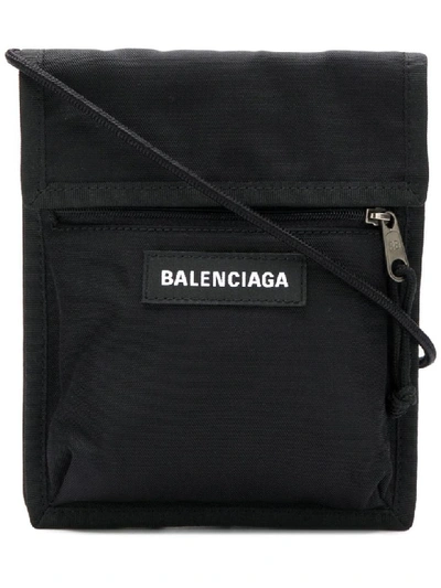 Shop Balenciaga Black Explorer Messenger Bag
