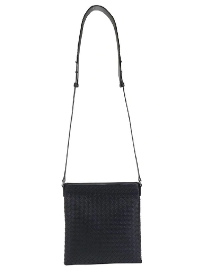 Shop Bottega Veneta Messenger Shoulder Bag In Nero