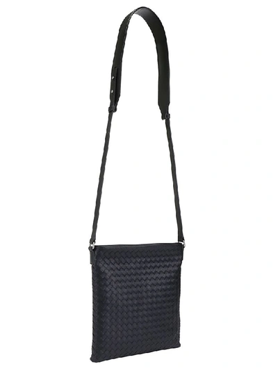 Shop Bottega Veneta Messenger Shoulder Bag In Nero