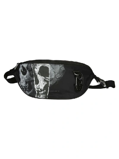 Shop Alexander Mcqueen Skull Print Belt Bag In Black