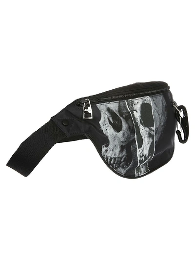 Shop Alexander Mcqueen Skull Print Belt Bag In Black