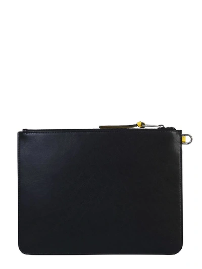 Shop Givenchy Clutch With Rough Logo In Giallo