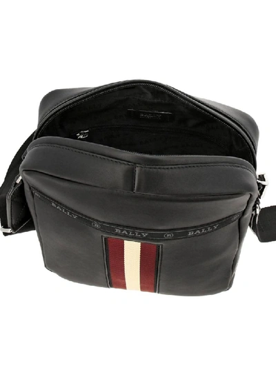 Shop Bally Leather Bag With Trainspotting Band In Black