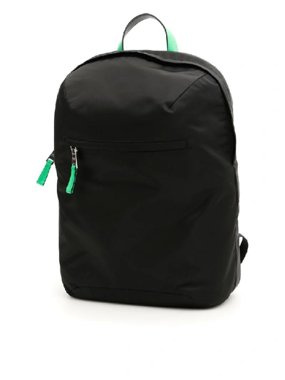 Shop Prada Nylon Backpack In Nero Verde Fluo (black)