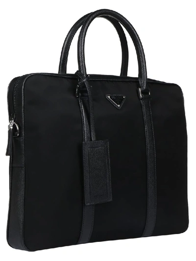 Shop Prada Briefcase In Nero