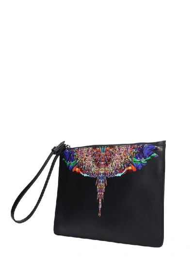 Shop Marcelo Burlon County Of Milan Clutch In Black Leather