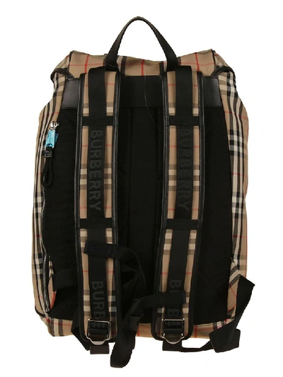 Shop Burberry House Check Backpack In Archive Beige