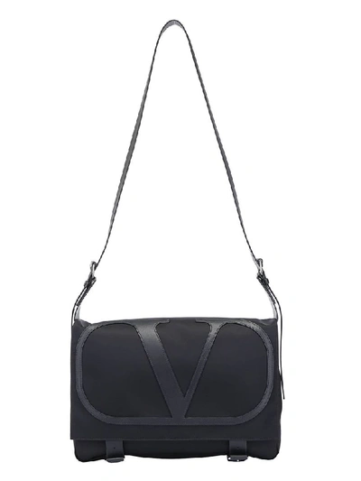 Shop Valentino Messenger Shoulder Bag In Nero