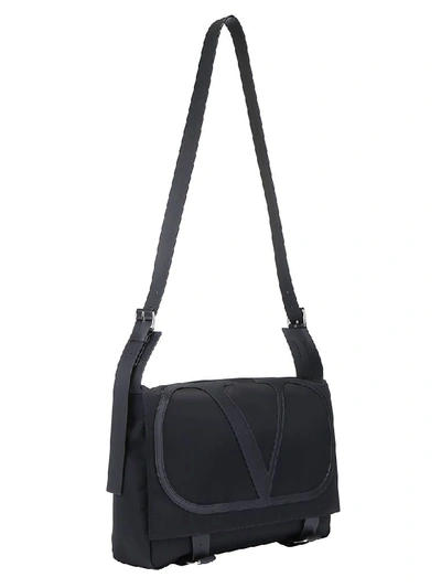 Shop Valentino Messenger Shoulder Bag In Nero