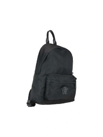 Shop Versace Medusa Backpack In Black