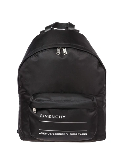 Shop Givenchy Logo Backpack In Nero