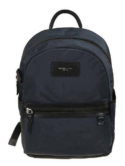 Shop Michael Kors Logo Patched Classic Backpack In Navy