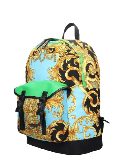 Shop Versace Backpack In Green Tech/synthetic