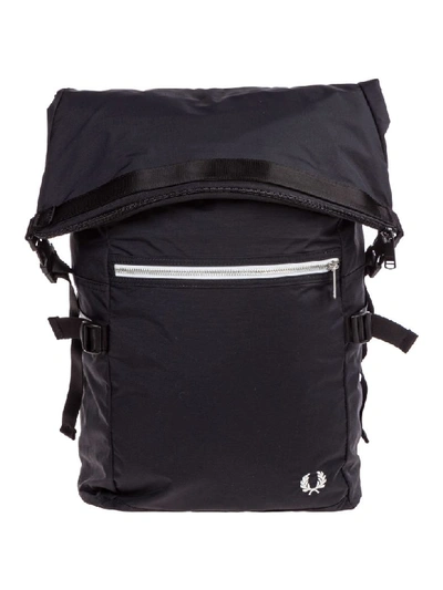 Shop Fred Perry Roll Top Backpack In Nero