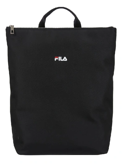 Shop Fila Flat Logo Backpack In Black