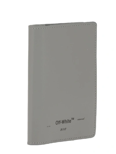 Shop Off-white Seasonal Logo Card Holder In Grey Black