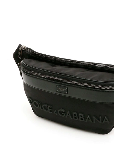 Shop Dolce & Gabbana Logo Nylon Beltbag In Nero Nero (black)