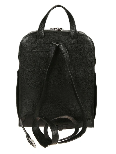 Shop Prada Logo Plaque Backpack In Black