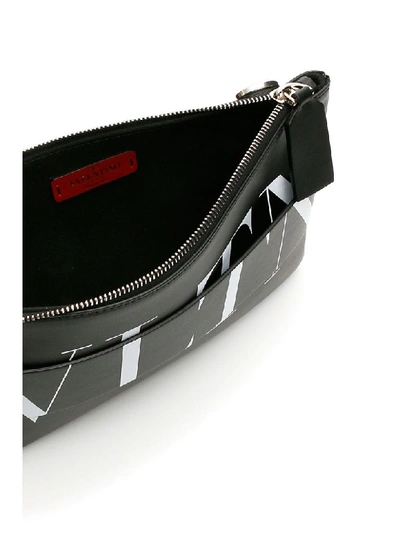 Shop Valentino Vltn Crossbody Bag In Nero Bianco (black)