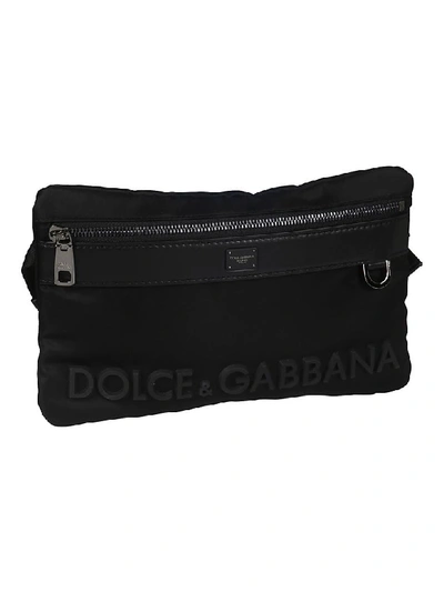 Shop Dolce & Gabbana Logo Detail Belt Bag In Black