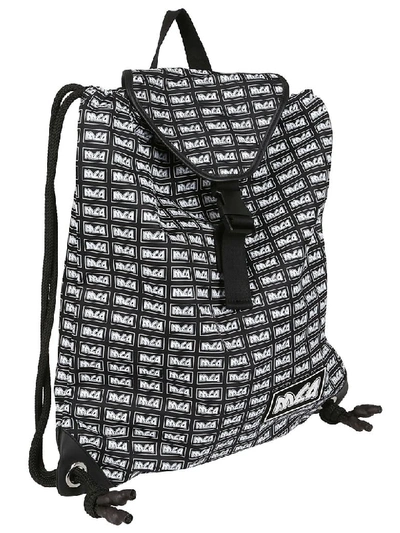 Shop Mcq By Alexander Mcqueen Mcq Alexander Mcqueen Logo Print Backpack In Black