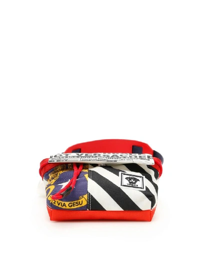 Shop Versace Printed Messenger Bag In Multi Nero Palladio (white)