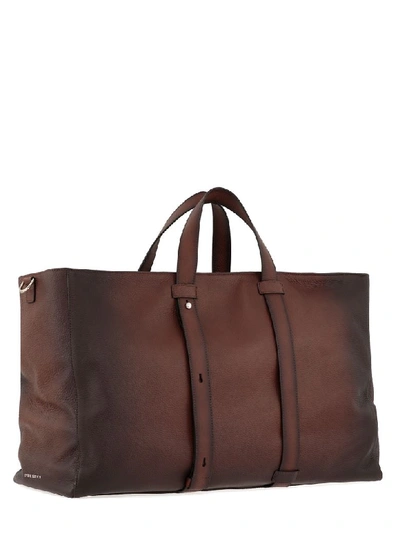 Shop Orciani Leather Bag In Sigar