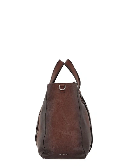 Shop Orciani Leather Bag In Sigar